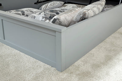 Como Wooden Ottoman Bed Grey