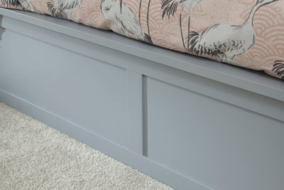 Como Wooden Ottoman Bed Grey