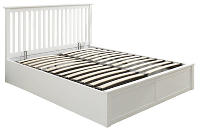 Como Wooden Ottoman Bed White