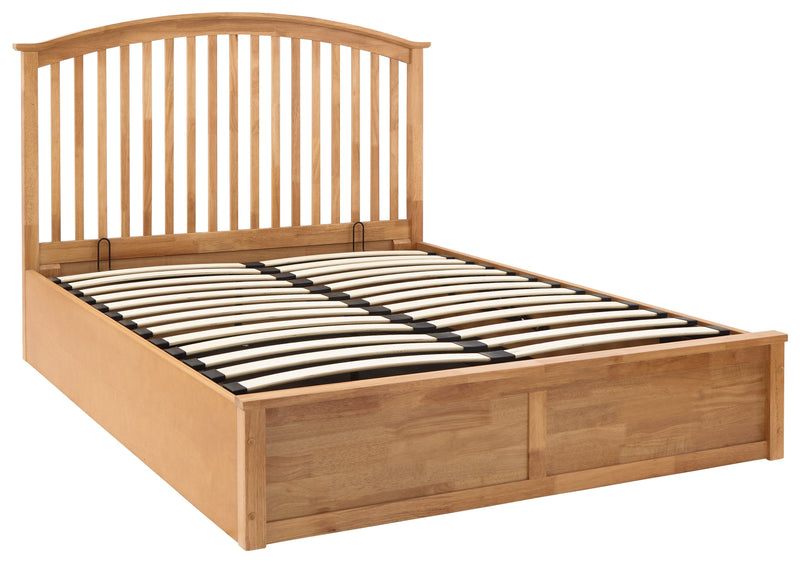 Madrid Wooden Ottoman Bed Oak