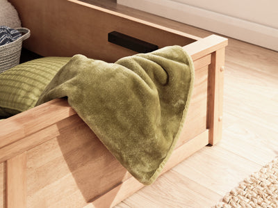 Madrid Wooden Ottoman Bed Oak