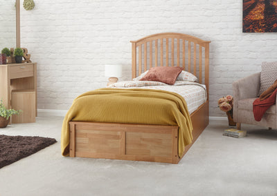 Madrid Wooden Ottoman Bed Oak