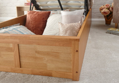 Madrid Wooden Ottoman Bed Oak