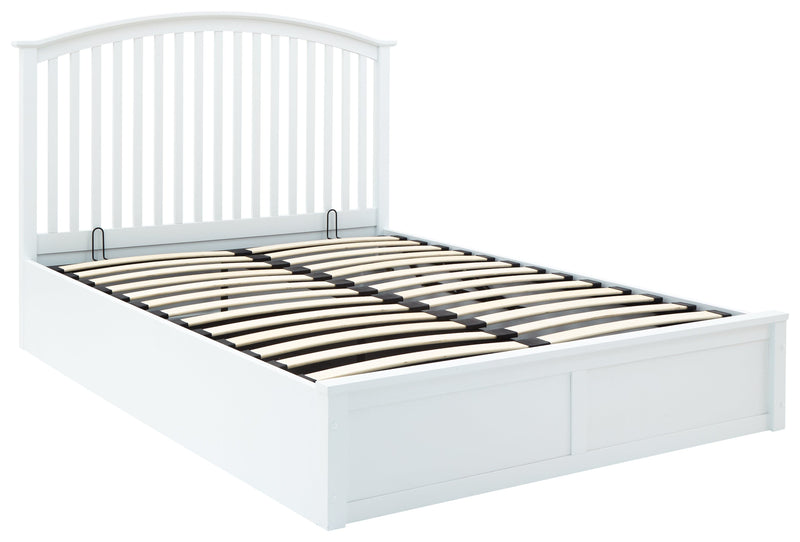 Madrid Wooden Ottoman Bed White