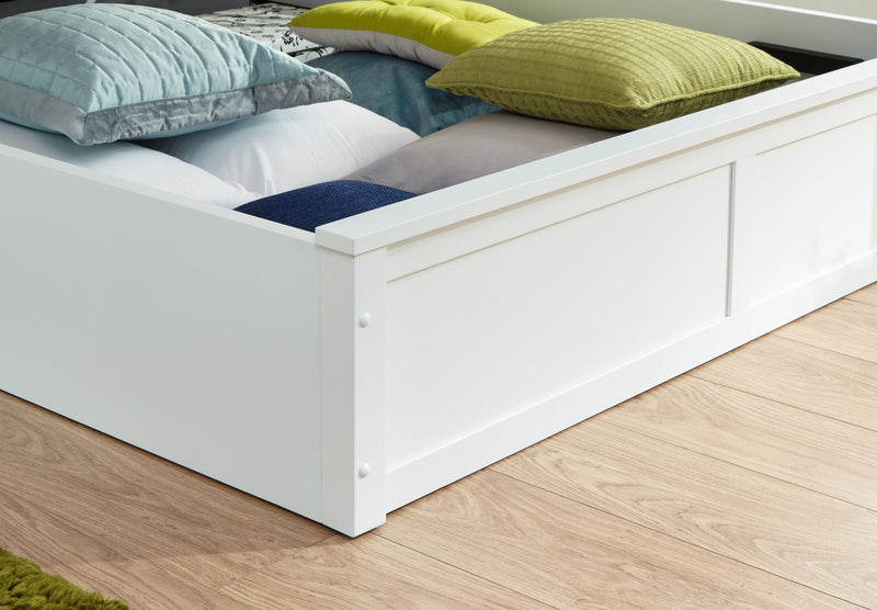 Madrid Wooden Ottoman Bed White