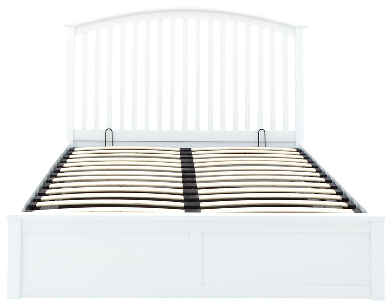 Madrid Wooden Ottoman Bed White