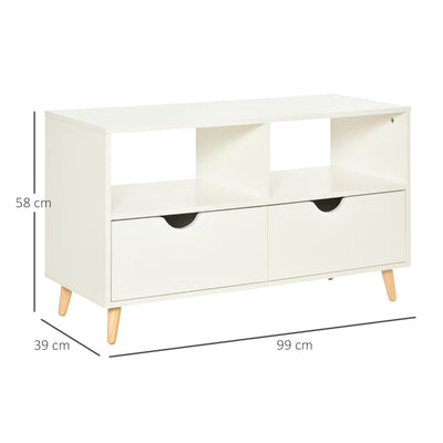 TV Stand Cabinet For TVs Up To 42, White