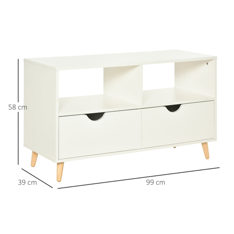 TV Stand Cabinet For TVs Up To 42, White