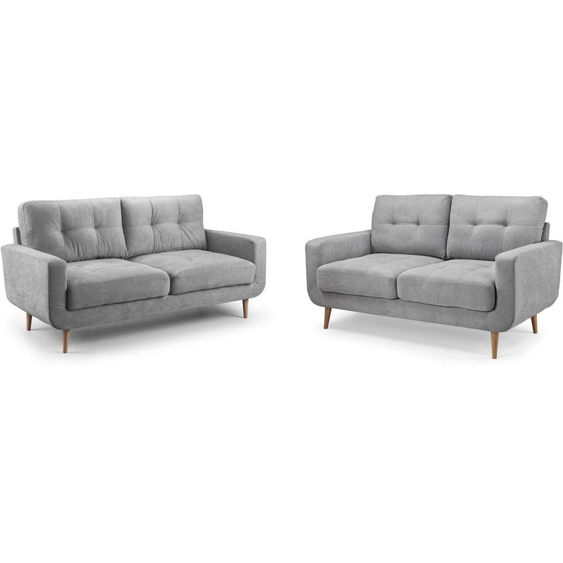 Aurora Soft Linen Grey 2 & 3 Seater Sofa Set