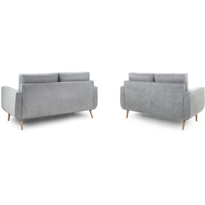 Aurora Soft Linen Grey 2 & 3 Seater Sofa Set