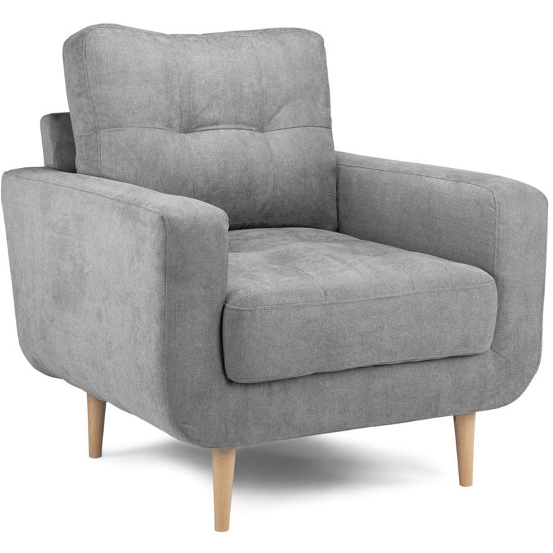 Aurora Soft Linen Grey Armchair