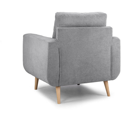 Aurora Soft Linen Grey Armchair