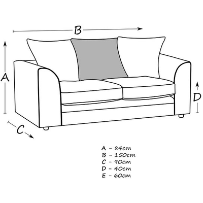 Grace Soft Textured 2 Seater Sofa