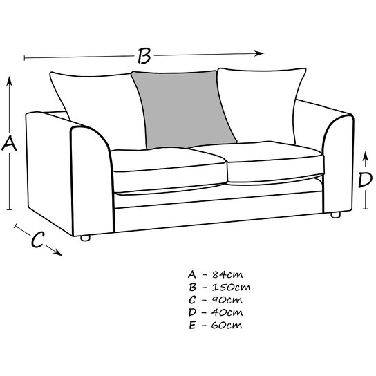 Grace Soft Textured 2 Seater Sofa