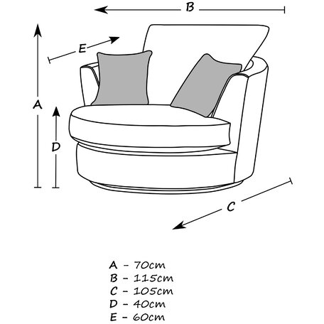 Grace Soft Textured Swivel Chair Grace Beige