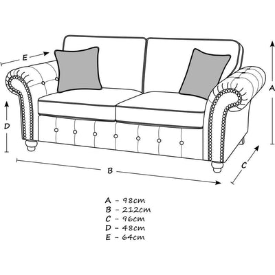 Oakland Faux Leather 2 & 3 Seater Sofa Set