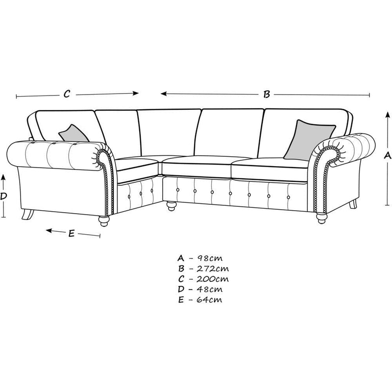 Oakland Faux Leather Corner Sofa