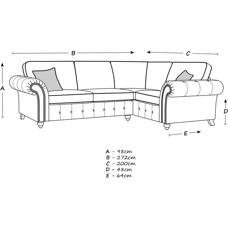 Oakland Faux Leather Corner Sofa