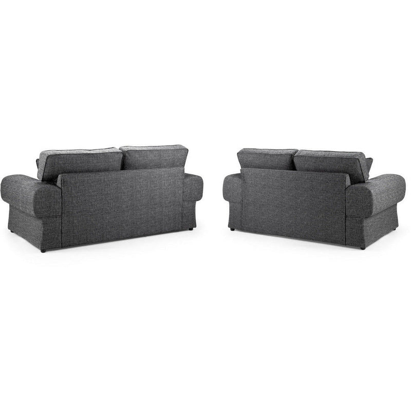 Wilcot Grey Soft Textured 2 & 3 Seater Sofa Set