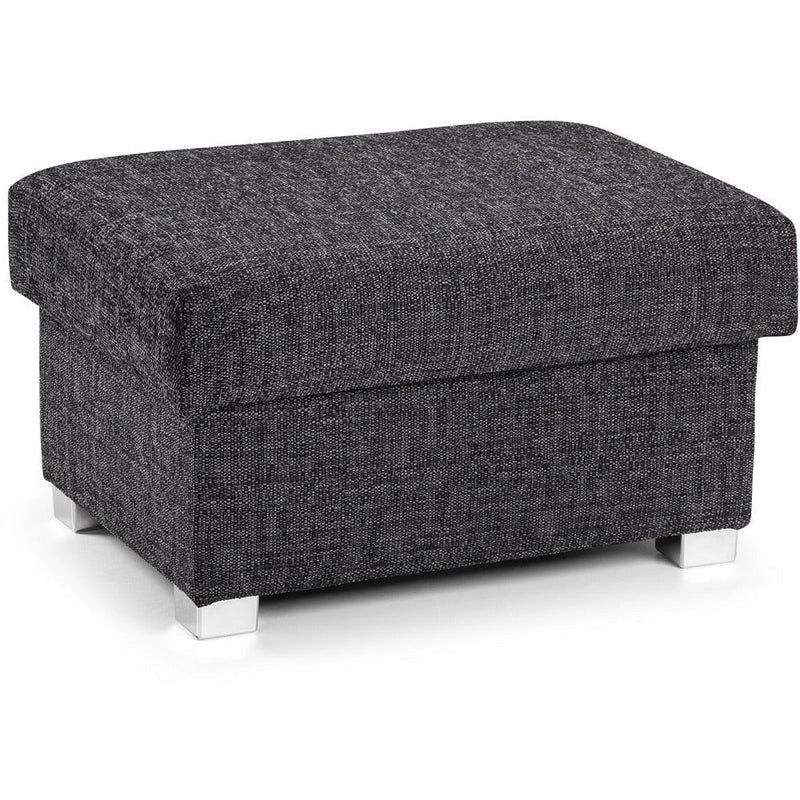 Wilcot Grey Soft Textured Footstool