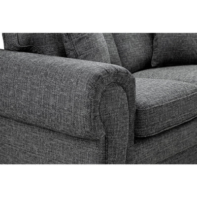 Wilcot Grey Soft Textured 2 & 3 Seater Sofa Set