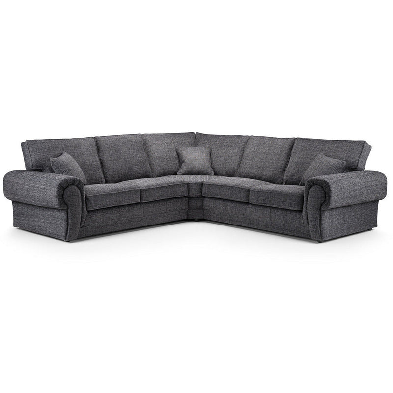 Wilcot Grey Soft Textured Large Corner Sofa