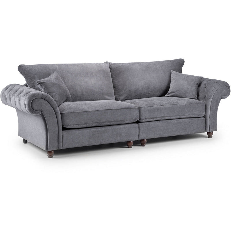 Windsor Soft Textured Grey 4 Seater Sofa