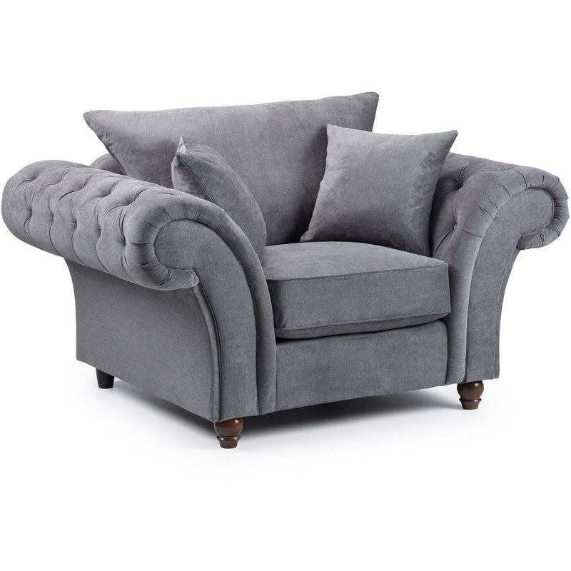 Windsor Soft Textured Grey Armchair