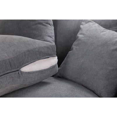 Windsor Soft Textured Grey 4 Seater Sofa