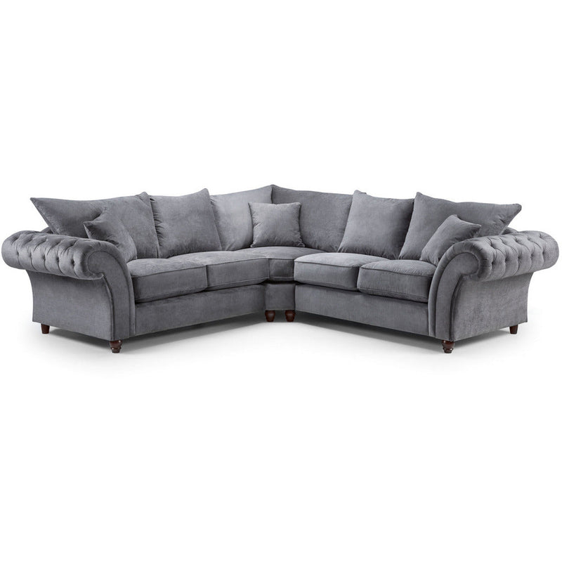 Windsor Soft Textured Grey Large Corner Sofa