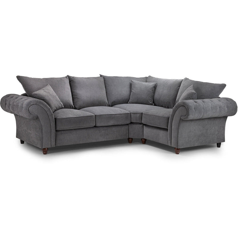 Windsor Soft Textured Grey Corner Sofa