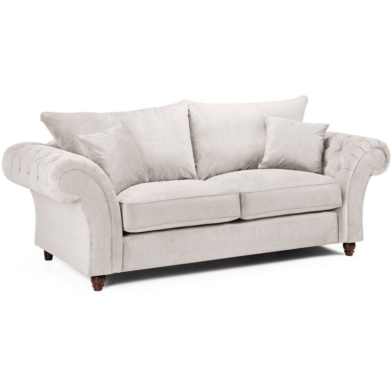 Windsor Soft Textured Beige 3 Seater Sofa