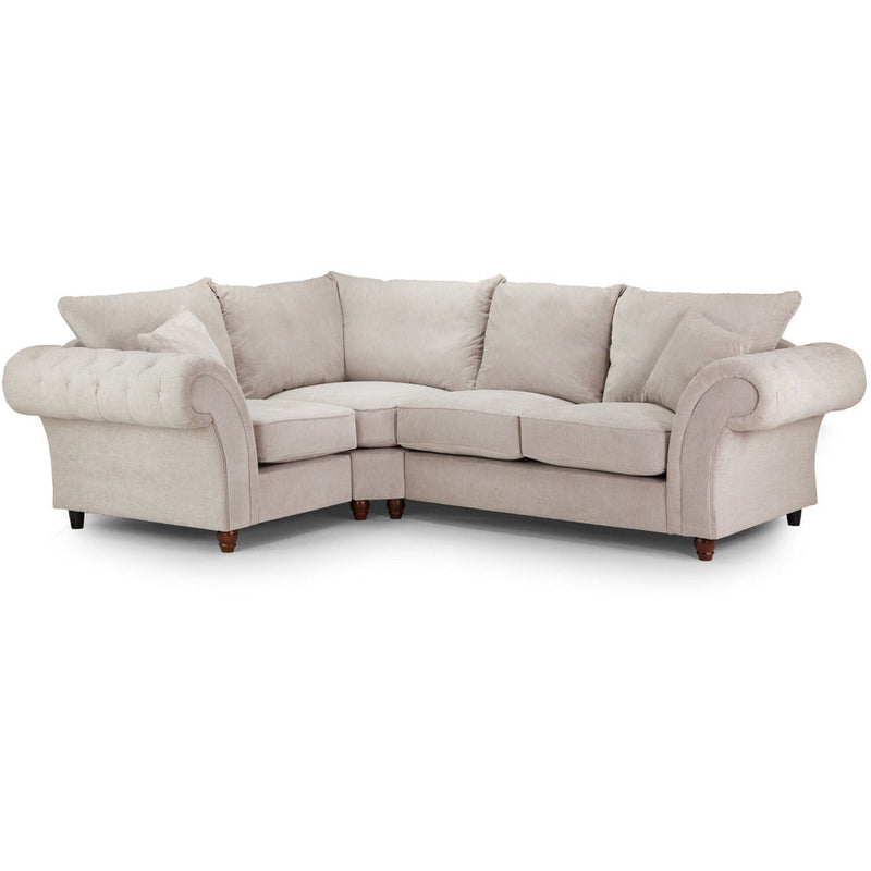 Windsor Soft Textured Beige Corner Sofa