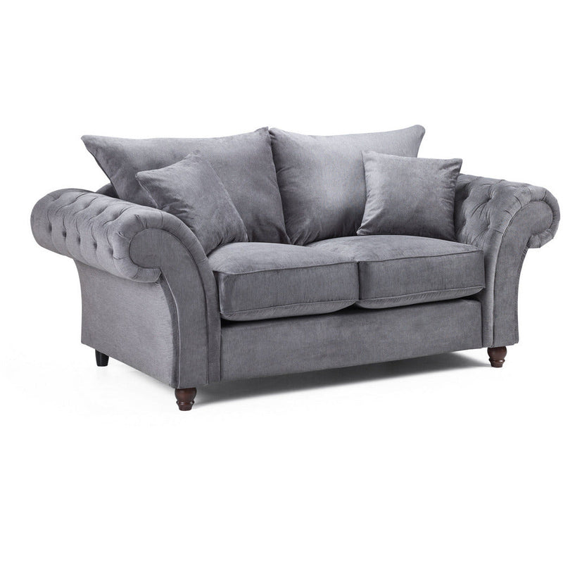 Windsor Soft Textured Grey 2 Seater Sofa