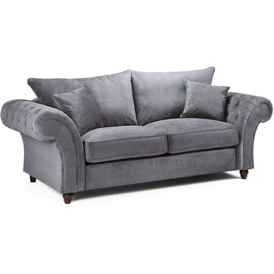 Windsor Soft Textured Grey 2 & 3 Seater Sofa Set