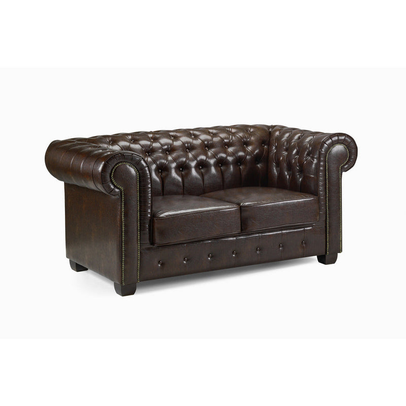 Chesterfield 2 Seater Leather Sofa