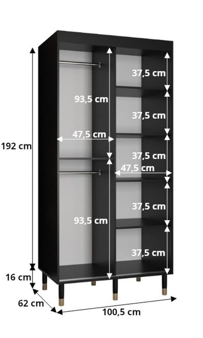 Bergen I Sliding Door Wardrobe 100cm