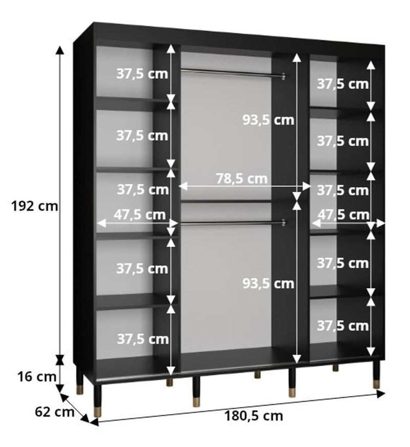 Avesta Sliding Door Wardrobe 180cm