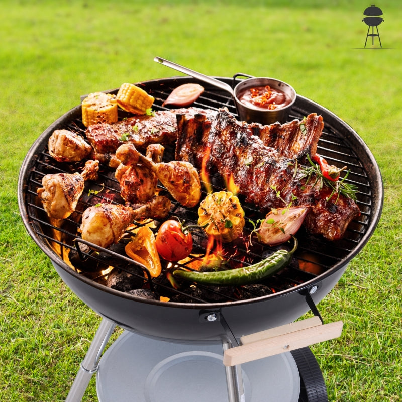 Portable Round Kettle Charcoal Grill BBQ Smoker