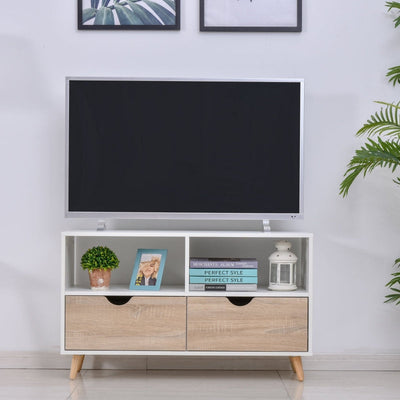 TV Stand Cabinet For TVs Up To 42, Beige