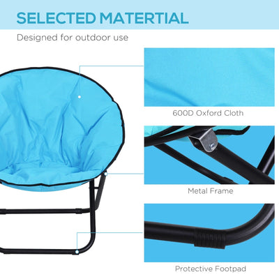 Folding Saucer Moon Chair -Blue