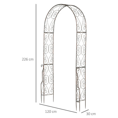 Metal Decorative Garden Rose Arch Arbour Trellis