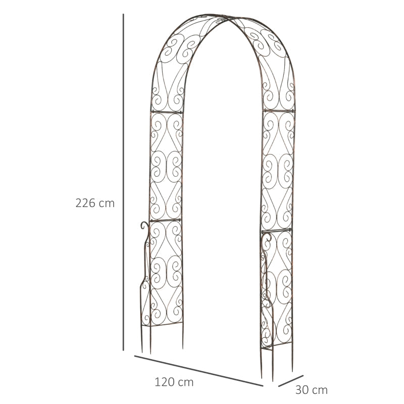 Metal Decorative Garden Rose Arch Arbour Trellis