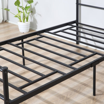 Single Metal Bed Frame Solid Bedstead Base