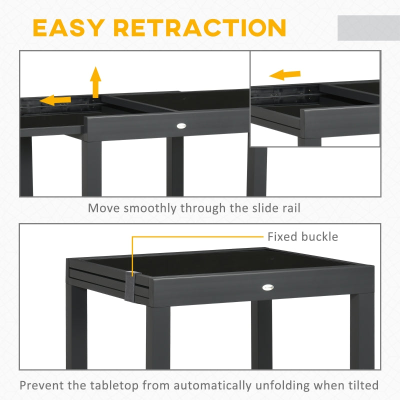 Extending Garden Table- Black