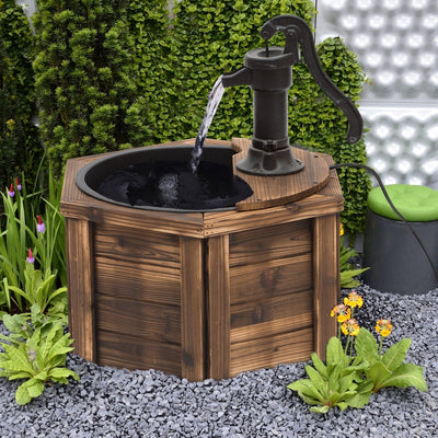 Wooden Electric Water Fountain Garden Ornament