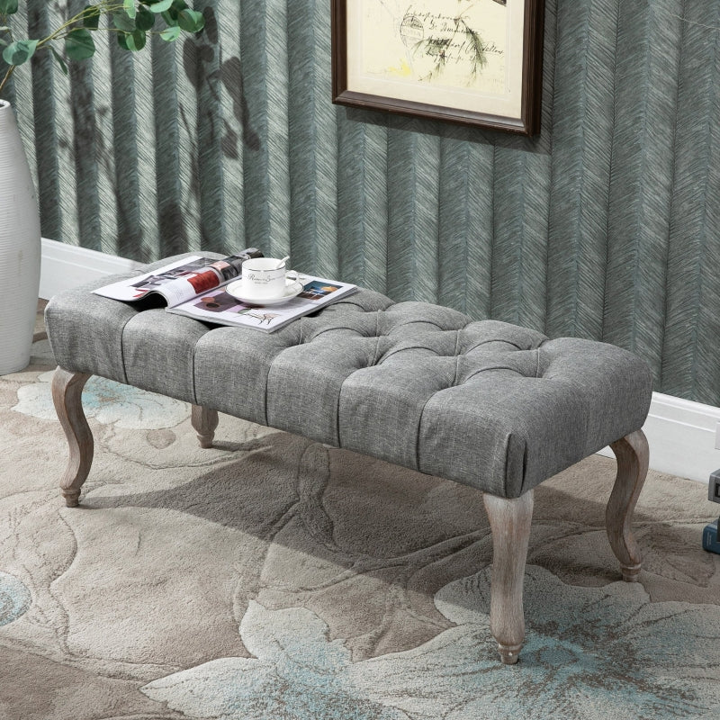 Tufted Upholstered Accent Bench , Hallway