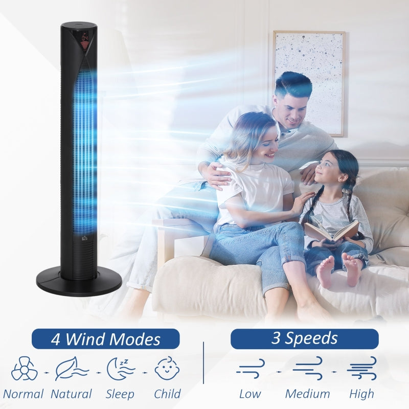 38 Oscillating Tower Fan Remote Control