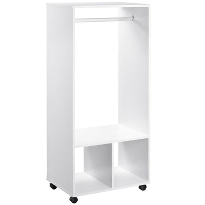 Rolling Open Wardrobe , White