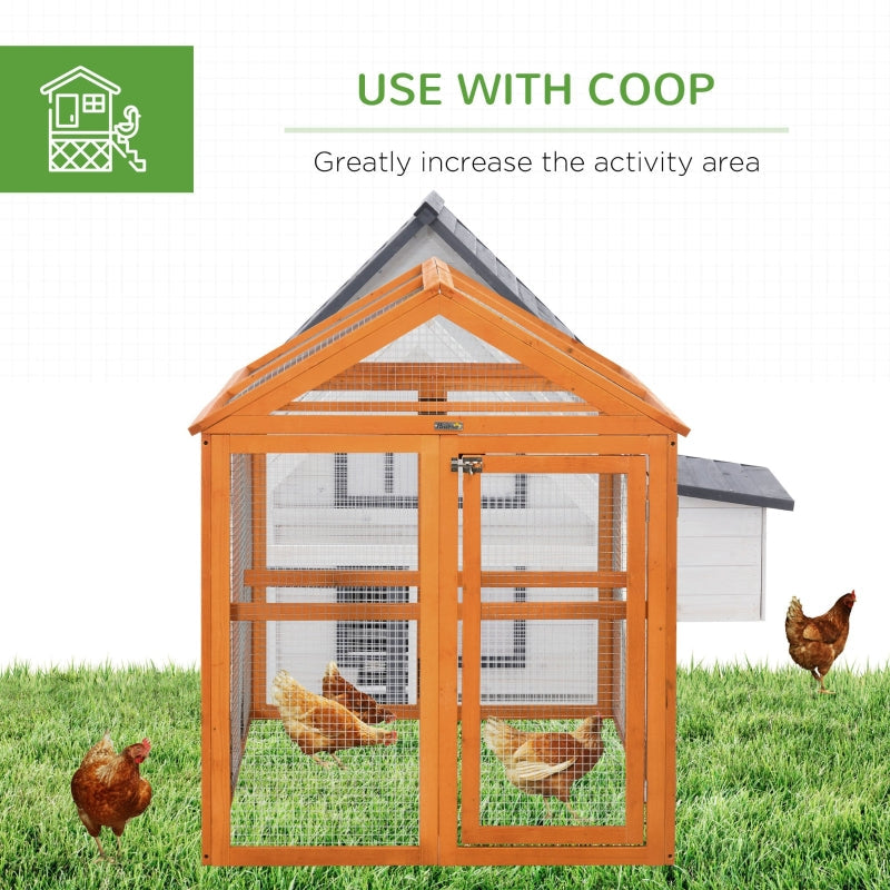 Large Chicken Run, Wooden Coop, With Combinable Design - Effect